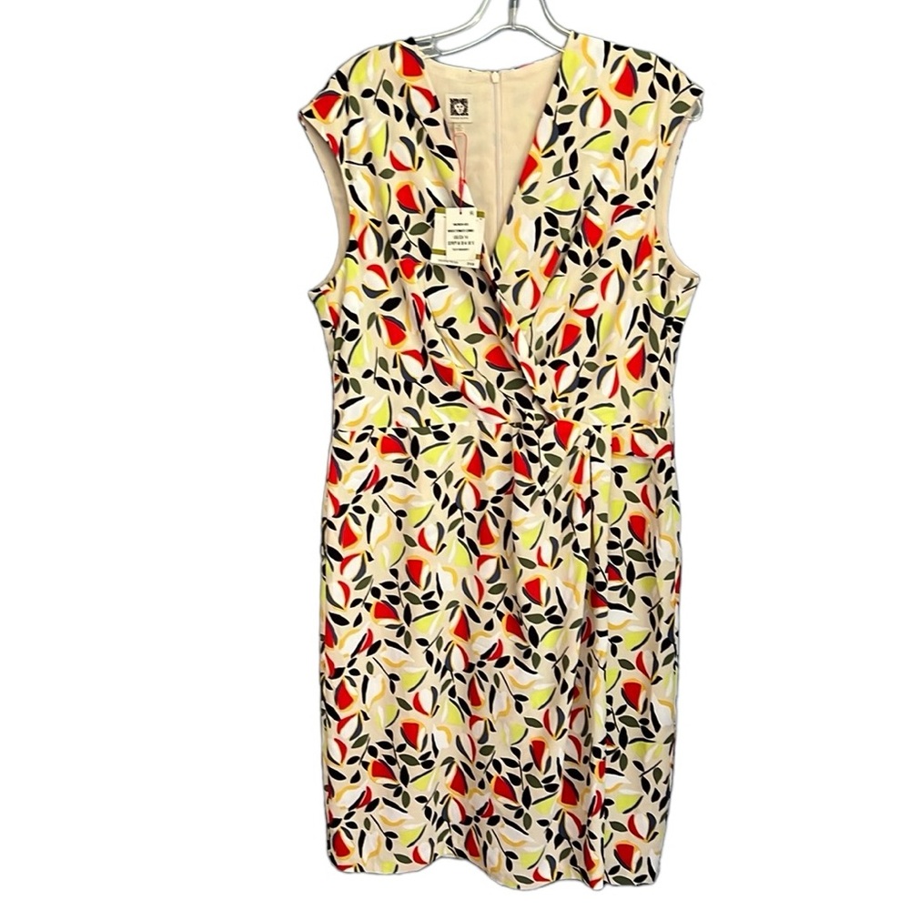 Anne Klein Sleeveless Wrap Look Dress Size 14